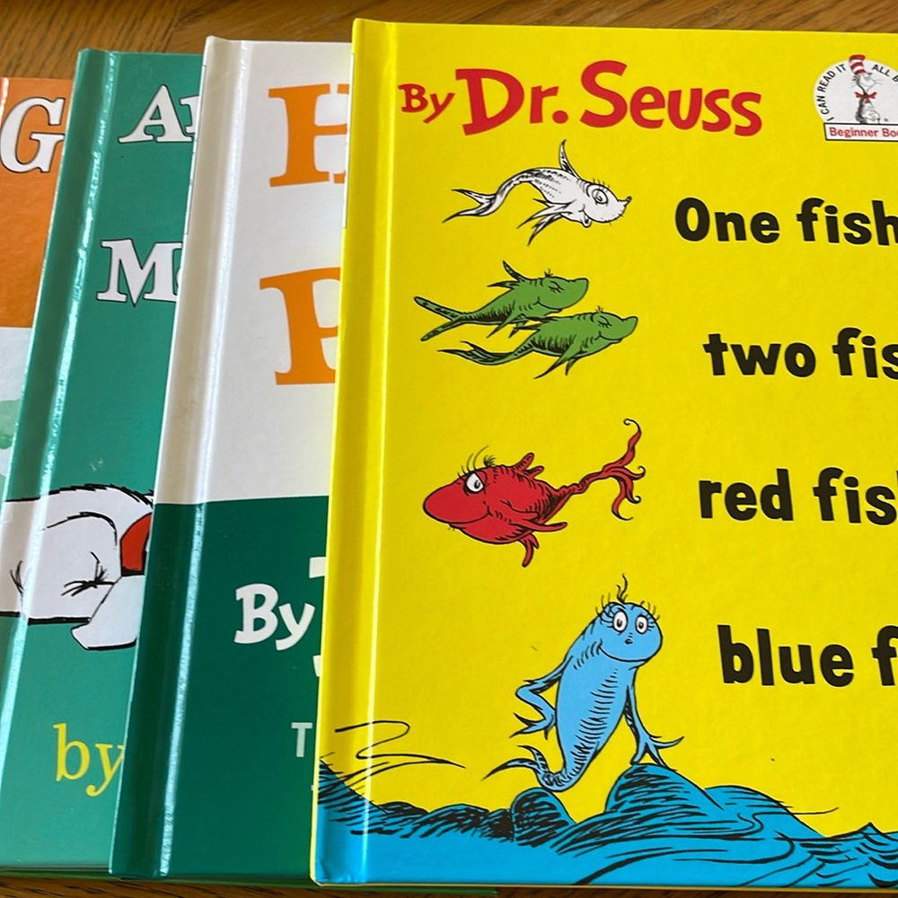 4 Dr. Seuss Books Go, Dog. Go! Are You My Mother? Hop on Pop One Fish Two Fish…